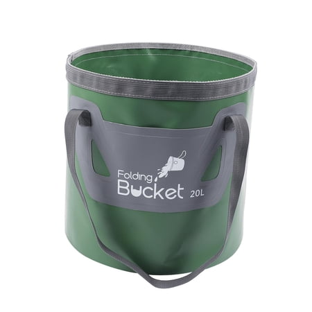 Collapsible Bucket Water Storage Container, Folding Water Storage Bucket, 20L 5 Gallon Wash Basin for Household Cleaning Fishing Car Washing Green