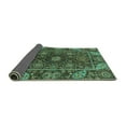 thumbnail image 2 of Ahgly Company Indoor Round Oriental Turquoise Blue Traditional Area Rugs, 5' Round, 2 of 4