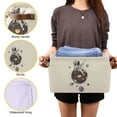 thumbnail image 3 of Yayeee 2 Pack Canvas Storage Basket with Handles for Shelves Fabric Bins Closet Organizer, Beige Astronaut Planet, 3 of 8