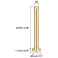thumbnail image 2 of Brass Machine Screws, M3x25mm Phillips Pan Head Fastener Bolts for Furniture, Office Equipment, Electronics 36Pack, 2 of 6