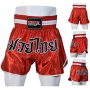 MRX boxing shorts for Men Training Fighting Muay Thai Shorts Boxing MMA BJJ Short Kickboxing Trunks Clothing Red XL