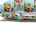 thumbnail image 4 of Circus Pet Bed, Festival Fun Themed Pattern with a Cartoon Design Tent and Trees Print, Resistant Pad for Dogs and Cats Cushion with Removable Cover, 24" x 39", Pale Blue and Multicolor, by Ambesonne, 4 of 4