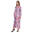 thumbnail image 3 of Bimba Robe Chemise Maxi Imprimée à Manches Longues pour Femmes, Coupe Ample Décontractée, Boutonnée, 3 of 7