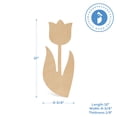 thumbnail image 2 of Tulip Wood Cutouts, 12-inch x 5-inch, Pack of 3 Unfinished Wood Cutout for Painting, Spring Craft, and Easter/Spring Decorations, by Woodpeckers, 2 of 6