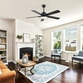 thumbnail image 4 of GetLedel 52-in Modern 5-Blade Black LED Ceiling Fan with Light Kit and Remote Control, 4 of 5