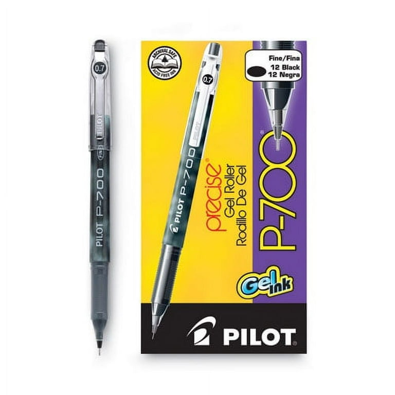Precise P-700 Gel Pen, Stick, Fine 0.7 mm, Black Ink, Black Barrel, Dozen Precise P-700 Gel Pen, Stick, Fine 0.7 mm, Black Ink, Black Barrel, Dozen