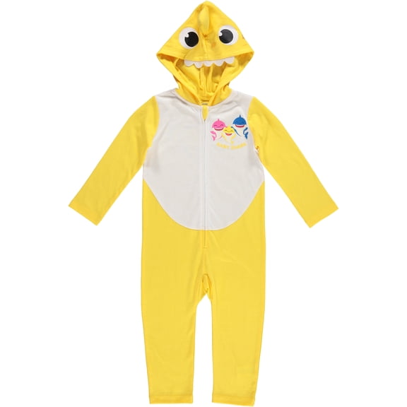 Pinkfong Baby Shark Newborn Baby Boys Zip Up Cosplay Costume Coverall Newborn to Little Kid