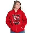 thumbnail image 3 of Maryland is for Crab MD Flag Souvenir Unisex Fleece Graphic Zip Up Hoodie Brisco Brands 2X, 3 of 5