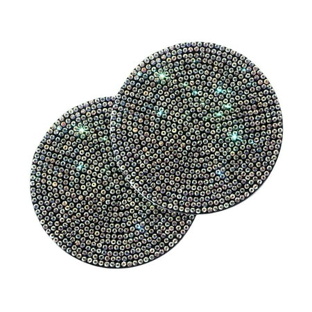 

2Pcs Car Cup Holder Coaster Decorative Luxury Cup Holder Insert Coaster For Women Men Colorful E