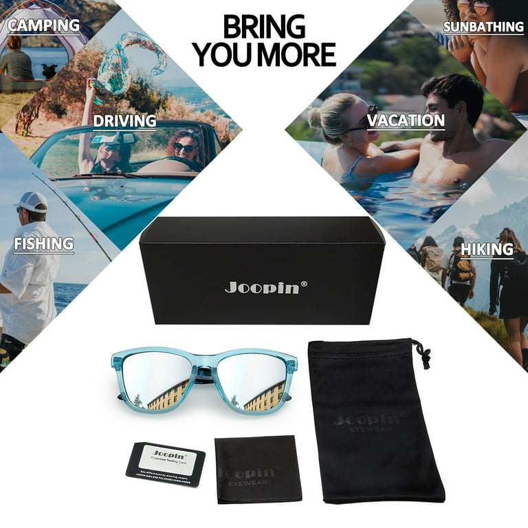 Joopin Sunglasses for Women Men Polarized Womens Classic Trendy Square Retro Mirrored Sun glasses UV400 Protection