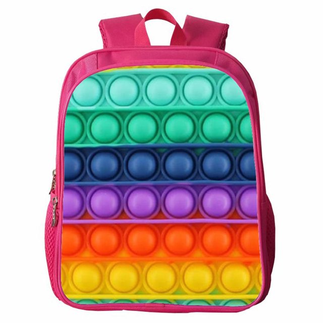 Mochilas Escolares Con Estampado De Arcoíris Para Niñas Y Niños, Mochilas Para Adolescentes Con Correa Ajustable Para El Hombro Minnieouse AP007367-04