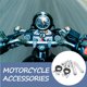 thumbnail image 3 of FELTECHELECTR 1Jgo Soporte Multifuncional Para Protector De Manillar De Motocicleta En Aluminio Plateado, 3 of 7