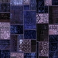 thumbnail image 1 of Ahgly Company Indoor Square Patchwork Blue Transitional Area Rugs, 8' Square, 1 of 4