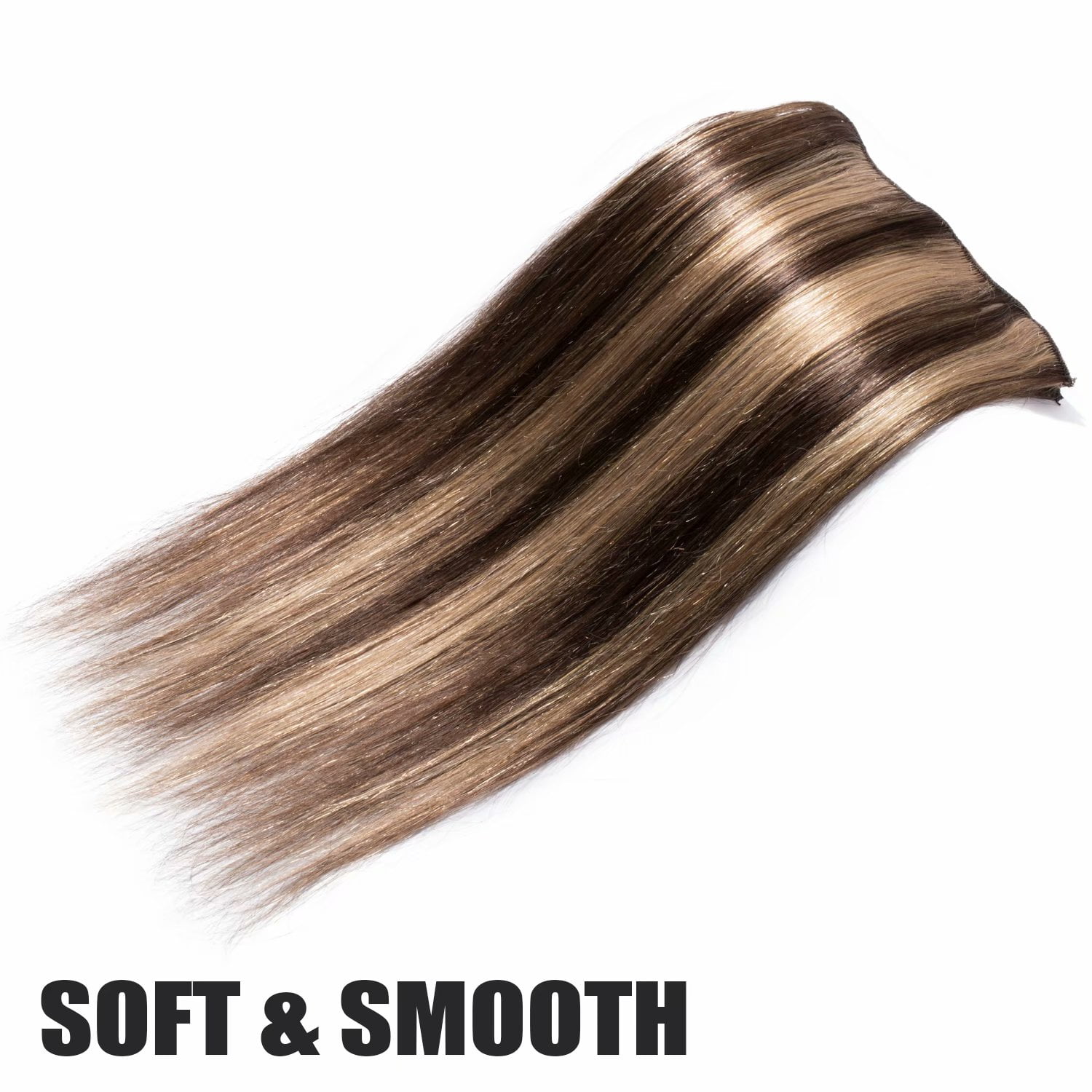Benehair 100% Real Remy Human Hair Extensions Clip In 8Pcs Hair Weft Full Head Women Highlight Blonde Hair