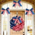 thumbnail image 6 of 6 Inch Patriotic Bows 5.91x6.3in Red White Blue Fabric Wreath Decor for 4th of July Independence Day Door Wall Gift Wrapping (Multicolor)​, 6 of 6