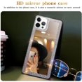 thumbnail image 3 of for iPhone 13 pro max Mirror Case for Women with Bling Rhinestone, Stick on Mirror for Phone Case,Mirror Phone Cover That Can Be Used for Outdoor Makeup for Girl(Glitter Diamond Mirror), 3 of 7