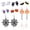 16pcs #3, variant on 11Pairs Dangle Drop Halloween Earrings for Women Cute Spooky Pumpkin Ghost Witch Skeleton Bat Spider Black Cat Goth Cosplay Party Jewelry