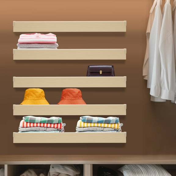 5 Pcs 33*16in Foamed PVC Wire Rack Covers Pantry Shelves Covers Light Wood Color for Bathroom Kitchen Shelving
