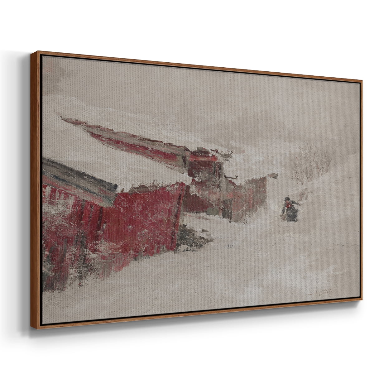Vintage Botanical Print-XCI By Wexford Home Framed in Walnut Wood Gallery Wrapped Canvas 17 in. x 25 in.