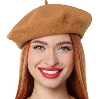 8312 Womens Beret Hat Pearl Rhinestone Wool Winter Warm Beanies Hat French Womens Beret Hat Pearl Rhinestone Wool Winter Warm Beanies  main image 2