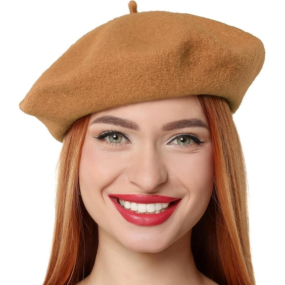 French Beret Hats for Women Girls, Classic Wool Berets Lady Painters Hat