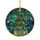 thumbnail image 3 of xihome Adorno navideño redondo de acrlico texturizado cncavo para rbol de Navidad con cordn rojo para colgar, ideal para decorar paredes y salas de estar durante las fiestas., 3 of 5