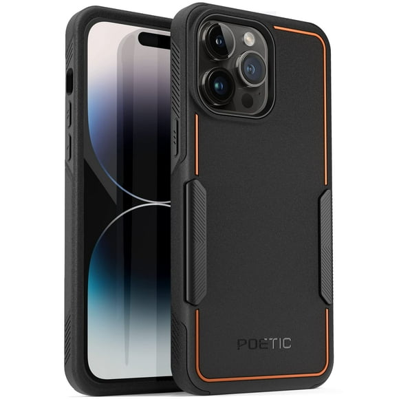 Funda Poetic Neon para iPhone 14 Pro Max, a prueba de golpes, negra