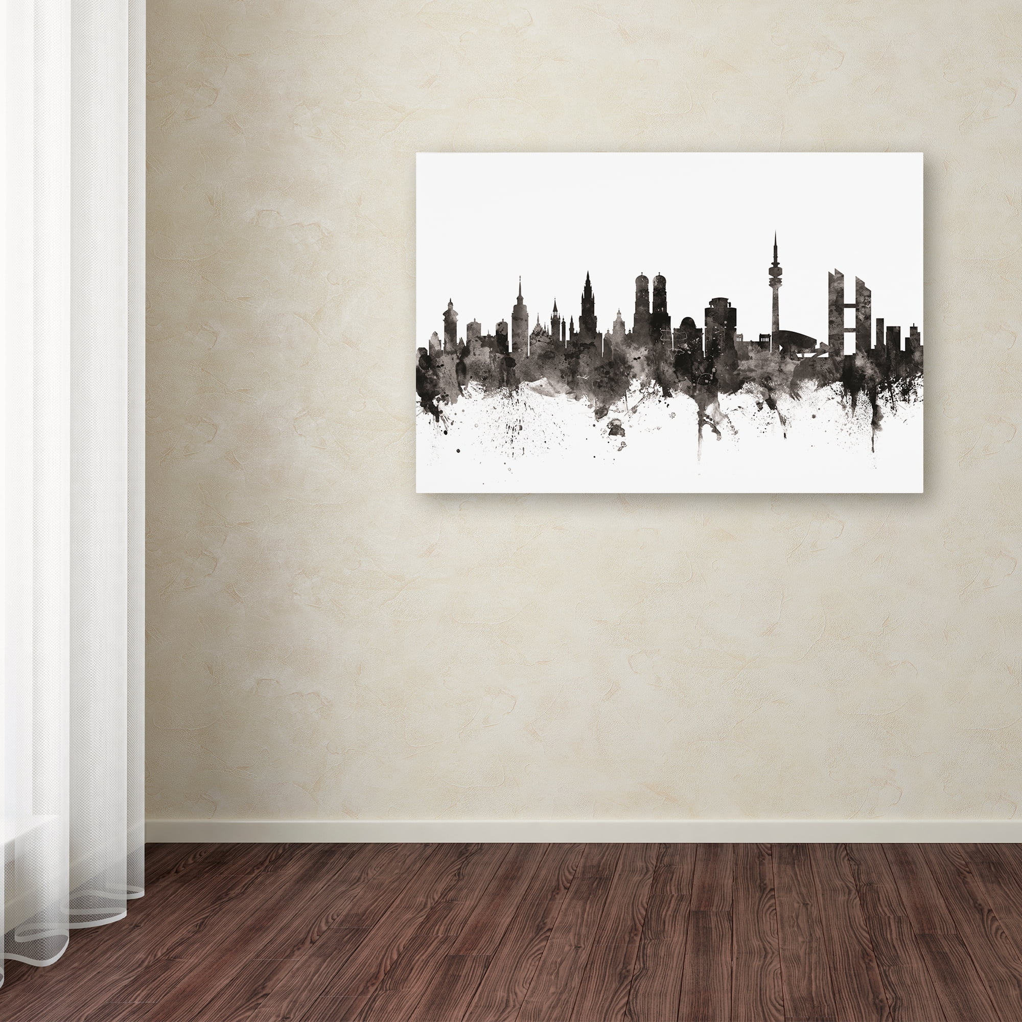 Trademark Fine Art 'Munich Germany Skyline III' Canvas Art by Michael Tompsett
