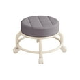 thumbnail image 3 of Tabouret à Roulettes Petit Robuste Repose-Pieds Confortable pour Bureau Cuisine Gris, 3 of 8