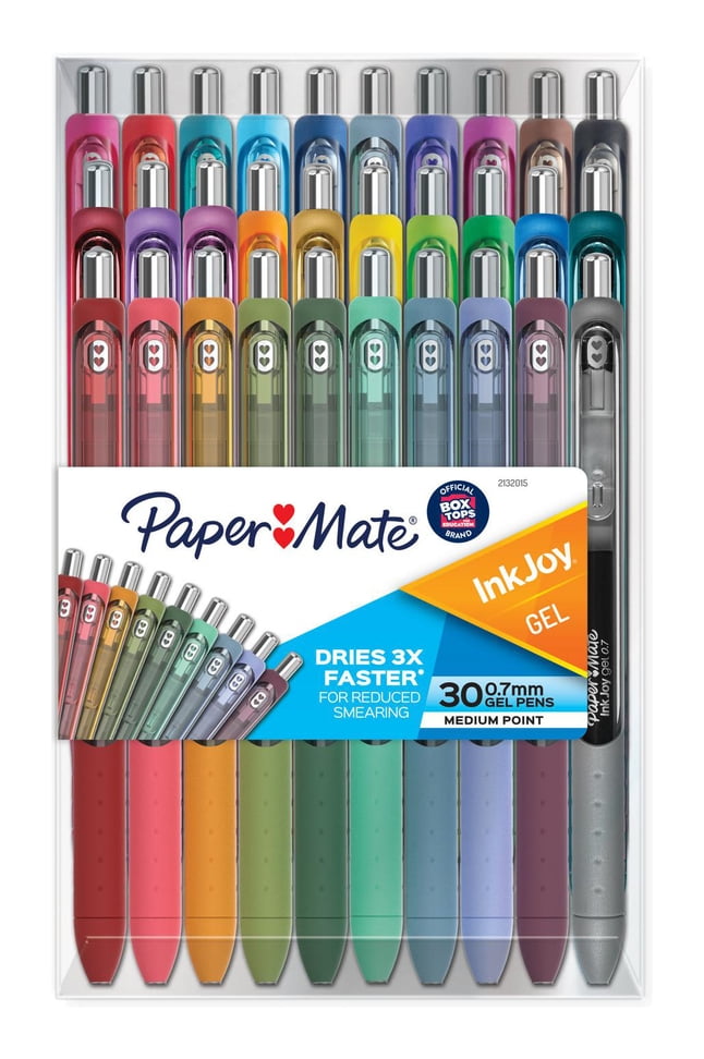 Paper Mate InkJoy Gel Pens, Medium Point, 0.7 mm Tip, Assorted Colors