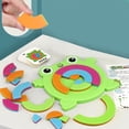 thumbnail image 3 of segolike Cartoon Frog Shapes Match Block Puzzle Kids Crafts Challenges Training Montessori Brain Teasers Toy Board Game, 3 of 9