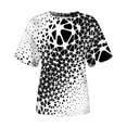 thumbnail image 6 of Gaecuw Going out Tops for Women Tops Blouses Short Sleeve T Shirts Regular Fit Pullover Tees T-Shirts Abstract Print Tops Crew Neck Blouses Casual T Shirts Pullover Tops Summer Tees Tops, 6 of 6