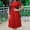 1-Red, variant on Xdegoge Bohemian Dress for Women Plus Size formal,Long Sundresses Plus Size,Wedding Guest Dress with Sleeves ,Junior Clothing for Young Women,Denim Dress for Women,Ropa De NiñA Green 2X