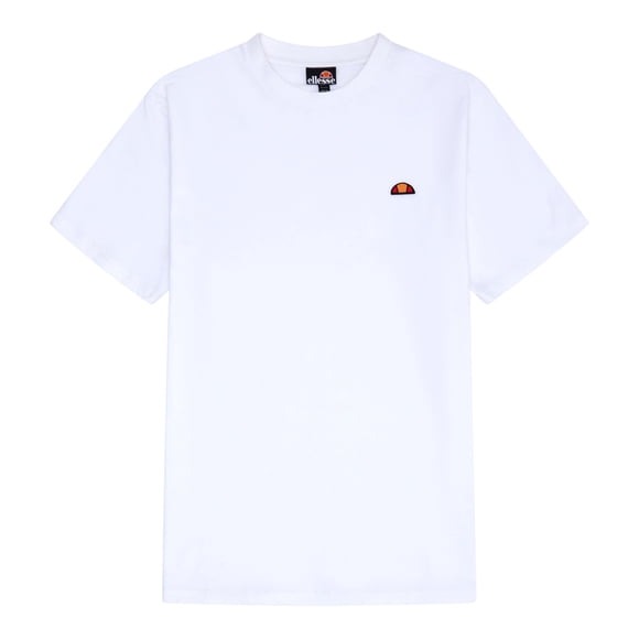 ellesse Camiseta Hombre - CASSICA, manga corta, cuello redondo, logo, algodón, color liso Blanco 2XL (XX-Large)