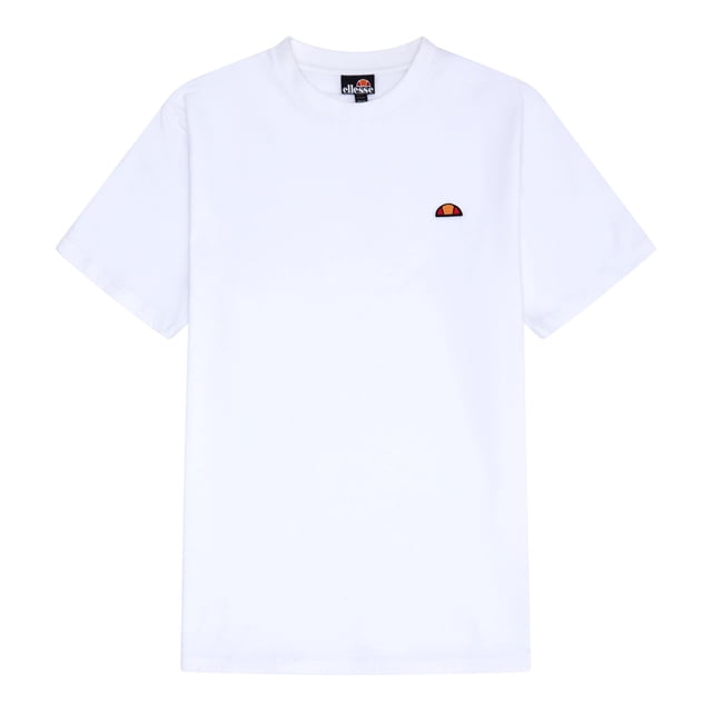 ellesse Camiseta Hombre - CASSICA, manga corta, cuello redondo, logo, algodón, color liso Blanco S (Small)