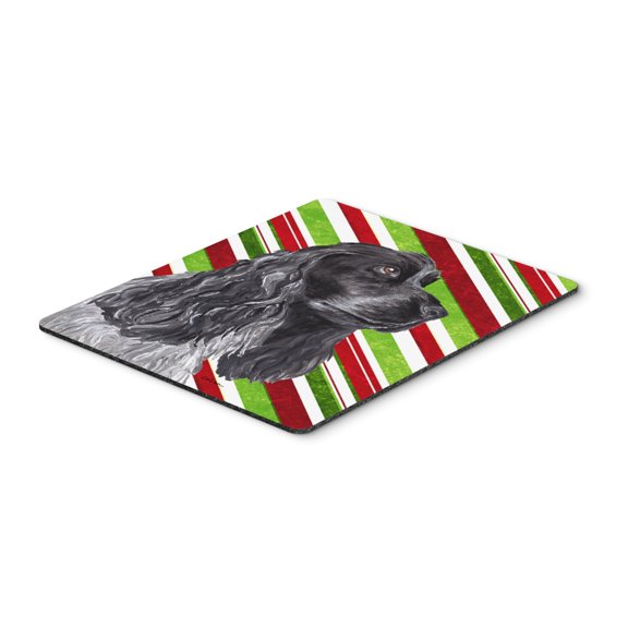 "Black Cocker Spaniel Candy Cane Christmas Mouse Pad Hot Pad or Trivet"