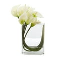 thumbnail image 4 of WGV Clear Rectangular Glass Block Vase - 2" Wide x 10" Height, Good quality, Heavy Weighted Base - 1 Pc, 4 of 6
