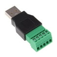 thumbnail image 4 of kusrkot Connecteur de Borne à Vis USB 2.0 A Mâle à 5 Broches Femelle (Lot de 1), 4 of 7