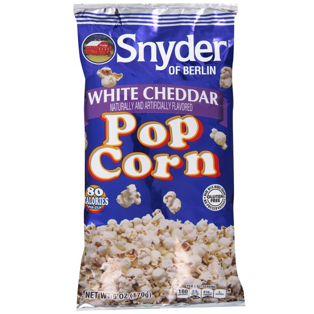Snyder of Berlin GlutenFree White Cheddar Flavored Popcorn 6 Oz