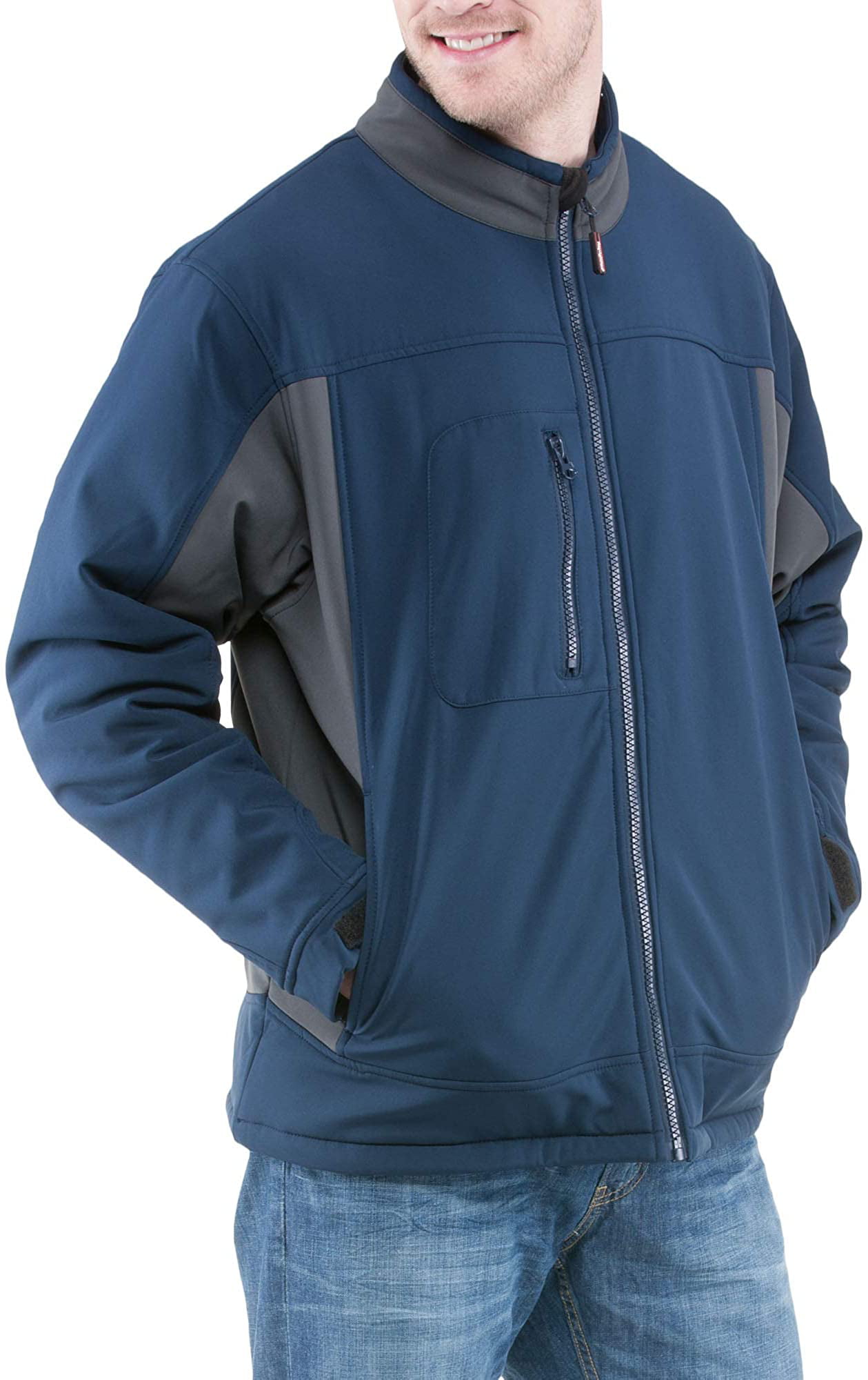 RefrigiWear Mens Windproof Water-Resistant Insulated Softshell Jacket 
