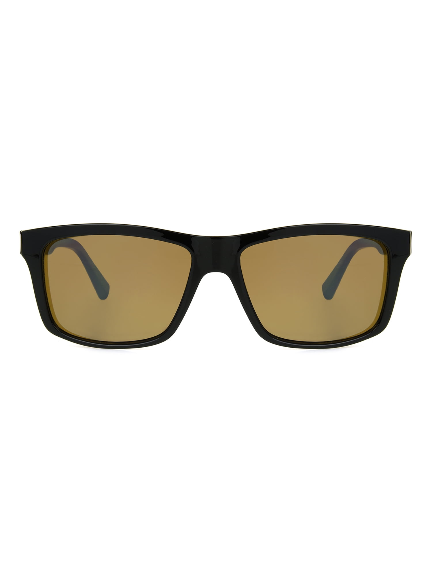 Foster Grant Mens Rectangle Black Sunglass