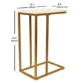 thumbnail image 2 of Jessar - Table d'Appoint Rectangulaire, 15.7"x9.8"x23.6 Pouces, de la Collection Elton, Or et Blanc, 2 of 3