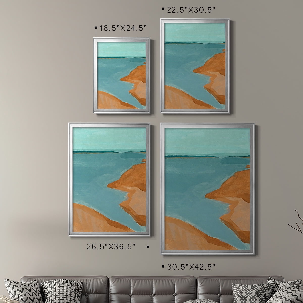 Out on the Sandbar I Premium Framed Print, in Gold, Black, or Silver - Ready to Hang
