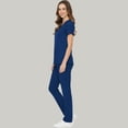 thumbnail image 2 of HeedFit Women’s V-Neck 4-Pocket Stretch Medical Scrub Top, s, Royal, 2 of 7