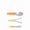 Mango Cutter Set (3PSC, Orange), variant on 3-Piece Stainless Steel Fruit Tool Set, Mango Slicer Corer & Scooper with Plastic Handles, Multi-Purpose Kitchen Utensils for Mango, Watermelon & Fresh Fruits
