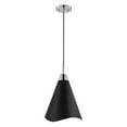 thumbnail image 3 of 60/7475-Nuvo Lighting-Tango - 1 Light Medium Pendant In Mid-Century Modern Style-18.38 Inches Tall and 12 Inches Wide-Matte Black/Polished nickel, 3 of 4