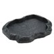 thumbnail image 1 of Nikou Cuenco de alimentación para Reptiles, Cuenco alimentador de Plato de Agua y Comida de Roca de Reptil Duradero de Resina ABS para Lagarto Tortuga(M-Negro), 1 of 8