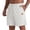White, variant on FRSASU Mens Corduroy Shorts Casual 7 Inch Elastic Waist Drawstring Summer Beach Loose Fit Shorts White