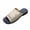 Gold, variant on Women's Perforated Open Toe Flat Mule Slides Breathable Casual Walking Sandals for Urban Daily Commute Brown 7
