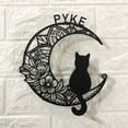 thumbnail image 2 of Handmadetneonsign Custom Black Cat Floral Moon Metal Wall Art LED Light - Personalized Flower Moon, 2 of 3